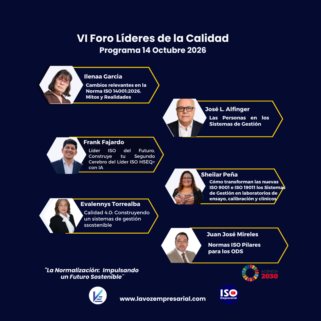 Programa del VI Foro Líderes de la Calidad del 14 de octubre de 2026